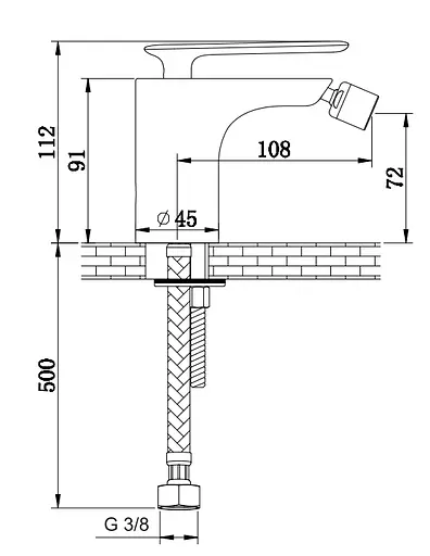 Смеситель для биде Kohlman Experience Brushed Gold QB130E-GDB Золотой - фото 2