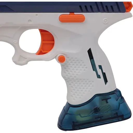 Дитячий водяний пістолет Zippy, пускова установка для водяного пістолета Agua Shoot Electric 21 см зі шлангом - синій та білий - фото 6