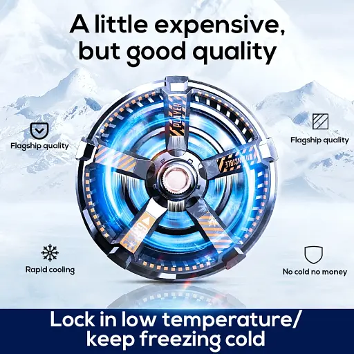 Магнітний кулер активне охолодження для телефону / планшета Memo CXA3 з безпровідний зарядкою Black (18525) - фото 4