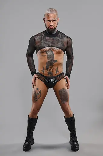 Топ с длинными рукавами Regnes Fetish Planet XXL (черный) - фото 4