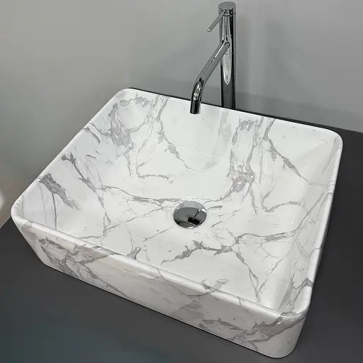 Умивальник VBI Asti M calcatta накладний VBI-013004, Мармур - фото 2