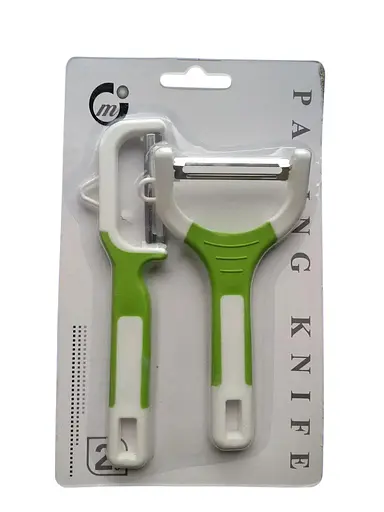 Набор ножей-экономок для чистки овощей 2 шт. в наборе, A-plus Салатовый 84506 - фото 2