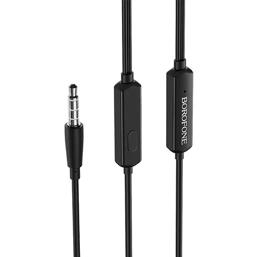 Навушники BOROFONE BM39 Refined chant universal earphones with mic Black - фото 2