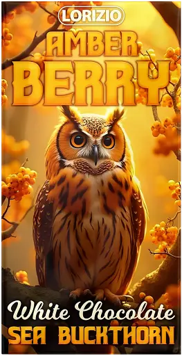 Шоколад Lorizio обліпиховий білий "AMBER BERRY" 100 г - фото 1