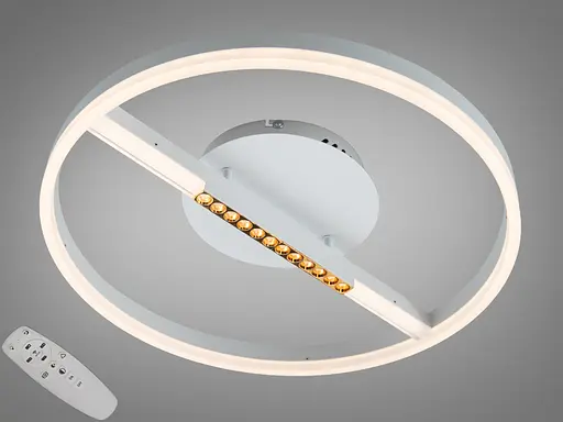 Світлодіодна люстра Diasha біла 48 Вт димер пульт - фото 1