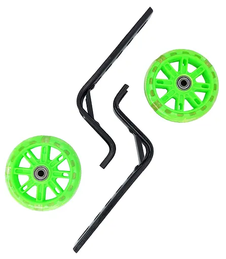 Опорні (тренувальні / додаткові) світлодіодні колеса для дитячого велосипеда 12'-20' салатовий (G0000997) - фото 2