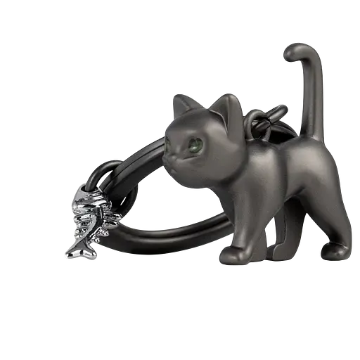 Брелок Metalmorphose Black cat theme with fish bone charm (8000020806899)