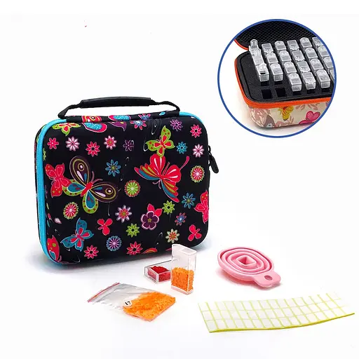 Аксесуари Кейс для зберігання камінців 40 комірок Чорний з синім A-Toys - фото 1