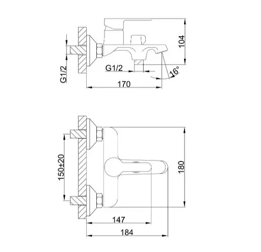 Змішувач для ванни Frap F3241 - фото 7