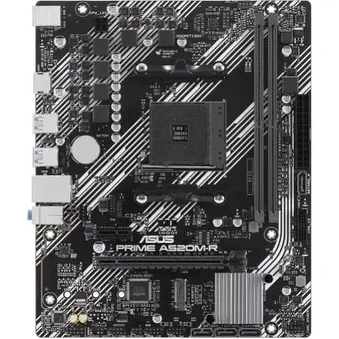 Материнская плата Asus Prime AM4 (A520) A520M-R, A520, 2xDDR4, Int.Video (CPU), 4xSATA3, 1xM.2, 1xPCI-E 3.0 x16, 1xPCI-E 3.0 x1, ALC887, RTL8111H, 6xUSB3.2/4xUSB2.0, HDMI, MicroATX