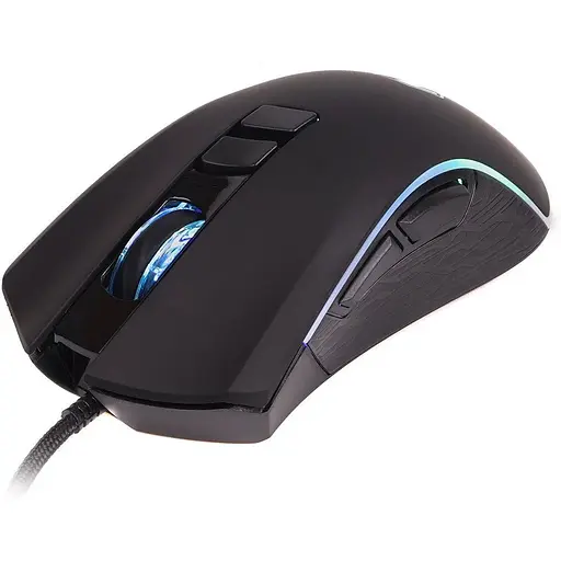 Миша Maxxter McG-7B-I725 чорний USB оптична сенсор Instant A725F+D26 800 - 7200 dpi 7 кнопок RGB підсвічування - фото 1