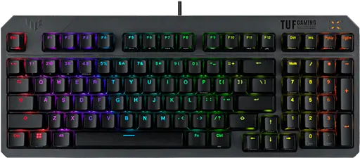 Клавиатура ASUS TUF Gaming K3 Gen II Opti-Mech RGB Red Switches USB UA Black (90MP0390-BKMA00)