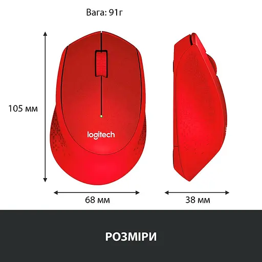 Беспроводная мышь Logitech M330 Silent Plus Red (910-004911) - фото 8