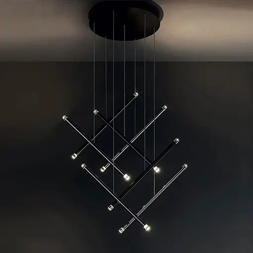 Каскадный светильник A-TUBE NANO в черном корпусе Line.F MJ 150 BK - фото 1