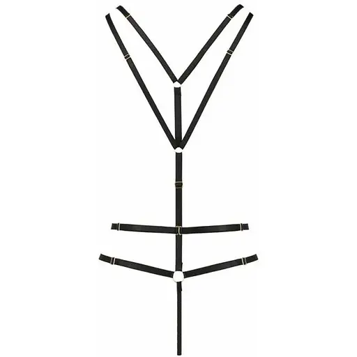 Открытый боди со стрепом Passion Exclusive MEGGY Black L/XL - фото 6