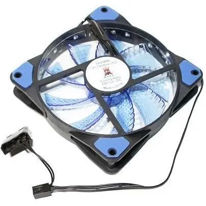 Вентилятор 120 mm Cooling Baby 12025BBL 120x120x25мм BB 22дБ 12V 1000 об/мин LED синий прозрачный 3-pin+4-pin(Molex) - фото 1