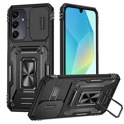 Чохол Epik ударостійкий Camshield Army Ring для Samsung Galaxy A36 5G/A56 5G Чорний/Black