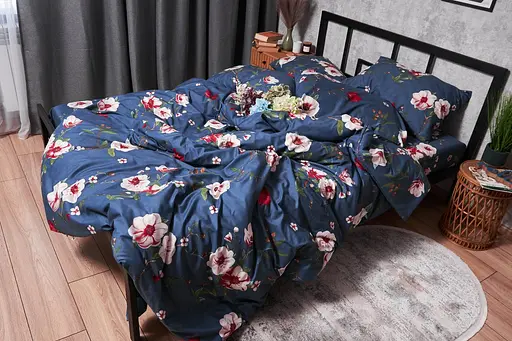 Комплект постільної білизни Moon&Star Полісатин Premium Bush Peony сімейний 2х160х220 см наволочки 4х50х70 см - фото 5