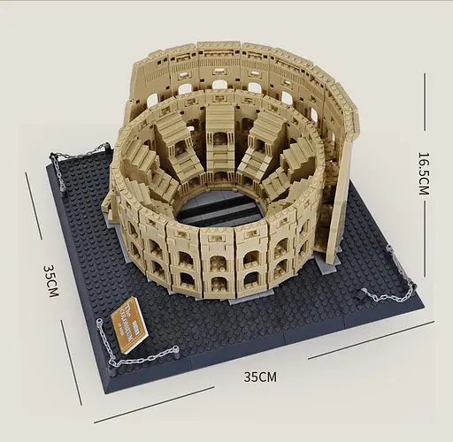 Конструктор архитектура Wange Римский Колизей The Colosseum of Rome 5225 для детей и взрослых 3D 3Д 1756 деталей - фото 4