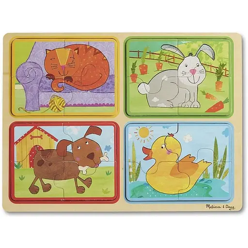 Пазлы Melissa & Doug Игривые друзья деревянные в футляре (MD31364) - фото 3