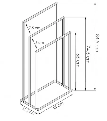 Вішалка для рушників Yoka Lonia3 black P.LONIA3-BLK Чорний матовий - фото 3