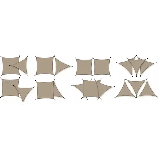 Тент-вітрило Jumi Garden сонцезахисний 3,6 х 3,6 х 3,6 м пісочний - фото 4