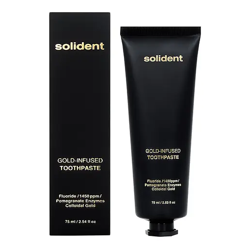 Зубная паста Solident Gold-Infused Toothpaste с коллоидным золотом 75 мл