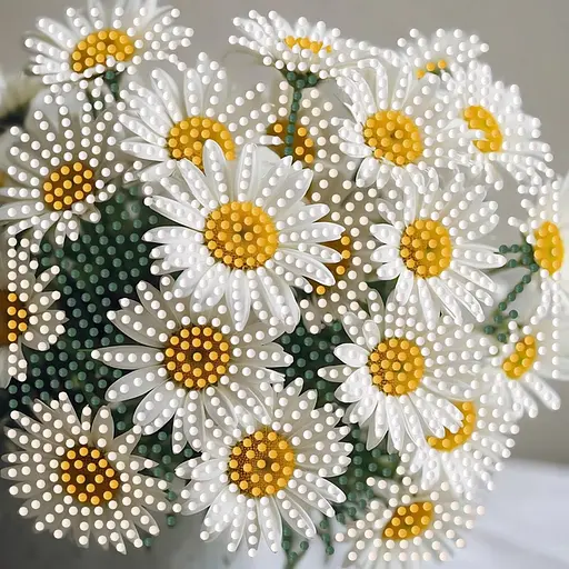 Алмазна мозаїка Літні ромашки Strateg ZAV1818-6, 18х18 см - фото 1