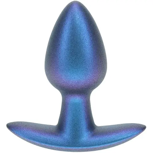 Анальна пробка Ouch! Smooth Anal Plug Metallic S 6.5 см (синій)