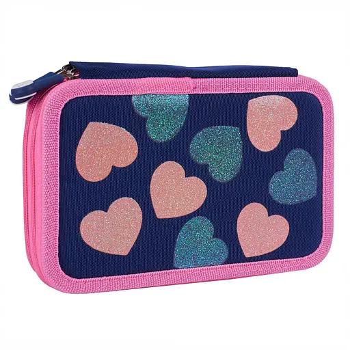 Школьный пенал твердый двойной Yes Bright Hearts HP-01 - фото 2