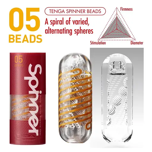 Мастурбатор Tenga Spinner Beads коричневий - фото 8