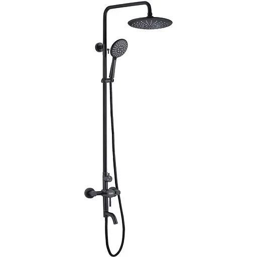 Душова система Kroner KRP Edelstahl Klassisch - SCH063 CV025650, Чорний матовий - фото 1