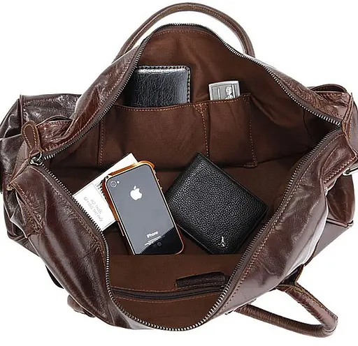 Чоловіча шкіряна сумка Vintage 43х28х18 см sum0012543 - фото 5