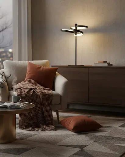 Настільна лампа Goldlux 335999 Ribbon LED 1x12W 4000K 1700Lm IP20 чорна - фото 2