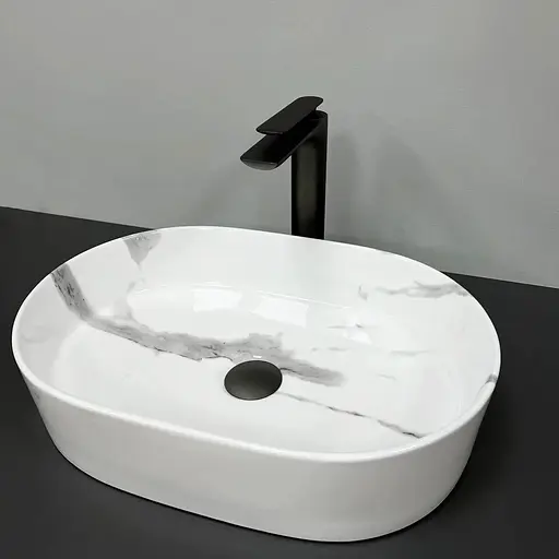 Умивальник VBI Verona 50 marble nature накладний VBI-011311, Мармур - фото 1