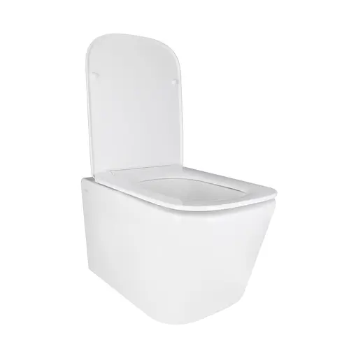 Унитаз подвесной Qtap Crow безободковый с сиденьем Soft-close QT05335171W, Белый - фото 4