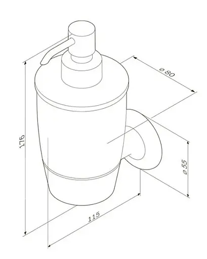 Дозатор для рідкого мила AM.PM Like A8036900, Хром - фото 3