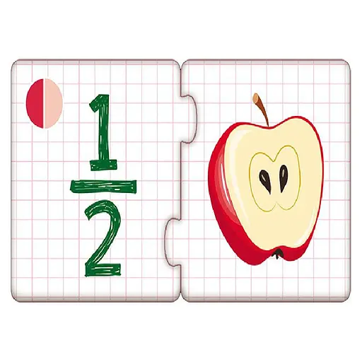 Детские развивающие пазлы-половинки "Изучаем дроби" 1214004 на укр. языке - фото 3