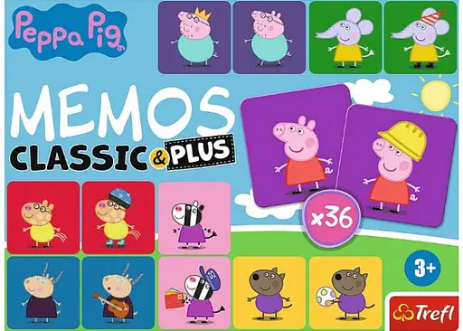 Настольная игра Trefl Мемо Классические. Свинка Пеппа (Memos Classic&plus. Peppa Pig) (02270) - фото 2