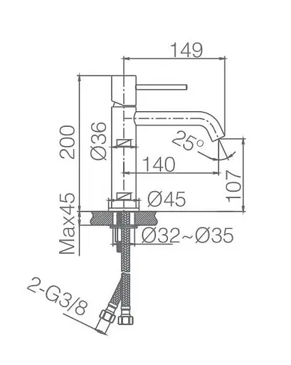 Смеситель для умывальника Imex Monza PVD матовое розовое золото BDM039-1ORC Теплый закат - фото 4