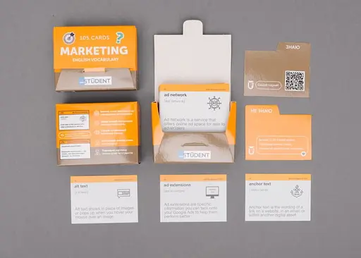 Настольная игра English Student Карточки для изучения английского языка English Student Marketing English Vocabulary (укр.) (591225968) - фото 6