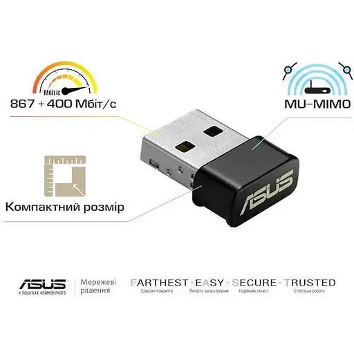 WiFi-адаптер Asus USB-AC53 nano - фото 4