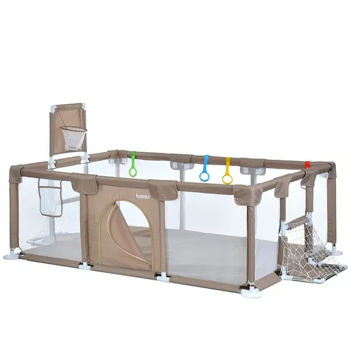 Дитяче ліжко-манеж MR 1338-BG, з баскетбольним кільцем - фото 3