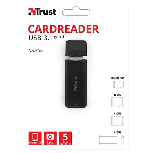 Кардрiдер Trust Nanga USB 3.1 Card Reader (21935_TRUST) - фото 3
