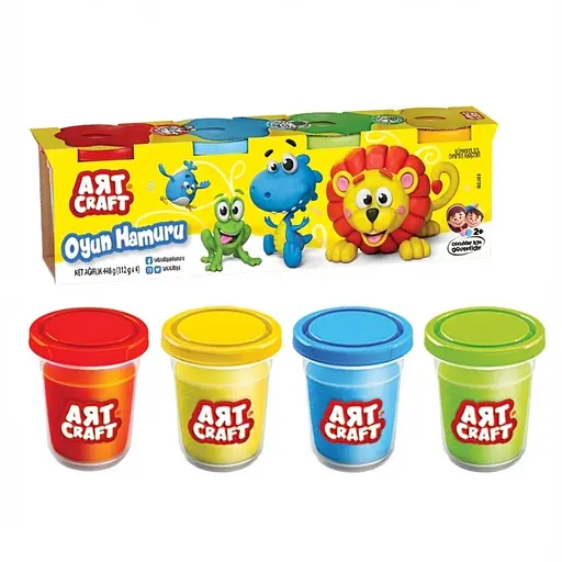 Набір для творчості Dede Art Craft з тіста 4 кольори 224 г (3280)