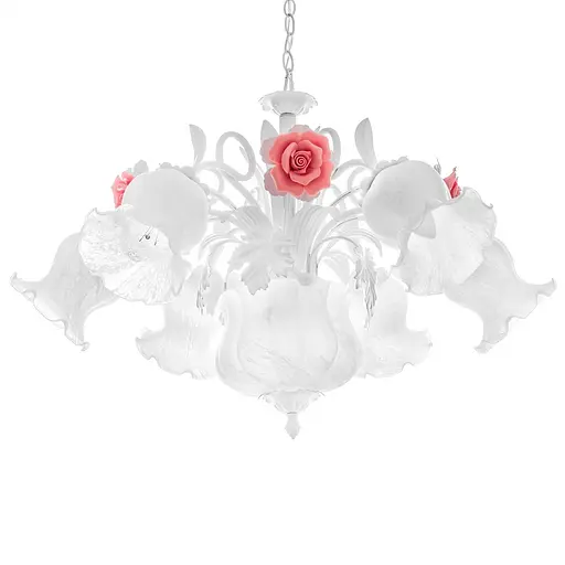 Люстра подвесная Brille флористика E14 40W WH (BKL-518S/8) - фото 7