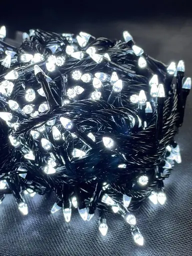 Гірлянда світодіодна Конус 240 LED гірлянда 5х0.6м від мережі Новорічна гірлянда для прикраси будинку Біла - фото 2