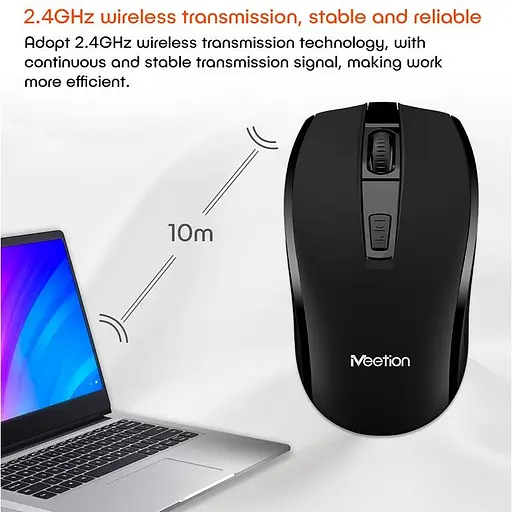Миша MeeTion Wireless Mouse 2.4G MT-R560 бездротова чорна - фото 8