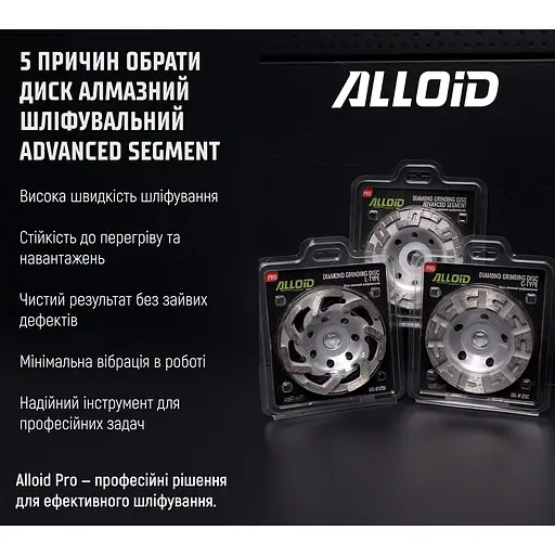 Диск алмазний Alloid Building Tools Advanced Segment шліфувальний 125 мм (DG-3125AS) - фото 7