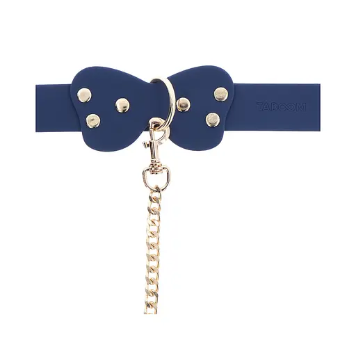 Нашийник з повідцем Taboom Silicone Supreme Collar and Leash синій - фото 4